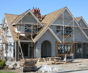 Exterior of new home construction.