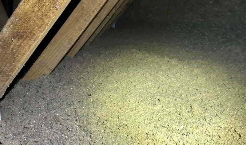 DeVere cellulose insulation installation in attic